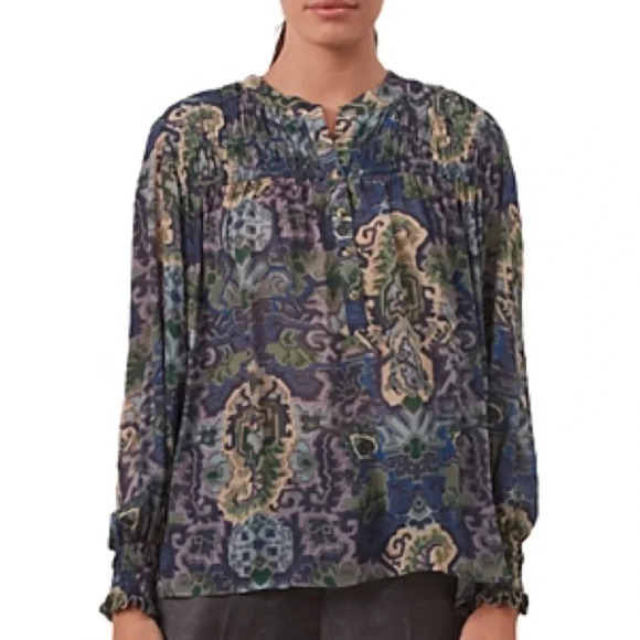 Gerard Darel Paris Clothilde Long Sleeve Blouse size 36 - Picture 1 of 9